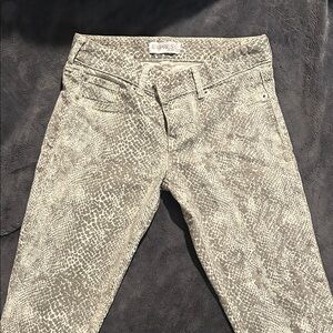 Express Snakeskin Print Skinny Jeans